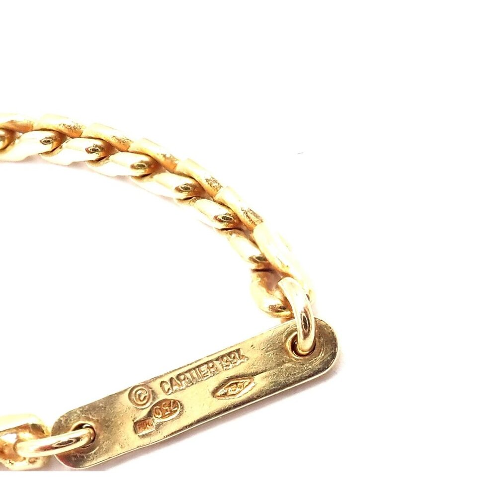 Authentic! Cartier 18k Yellow White Gold Double Heart Pendant Chain Necklace - Picture 8 of 11